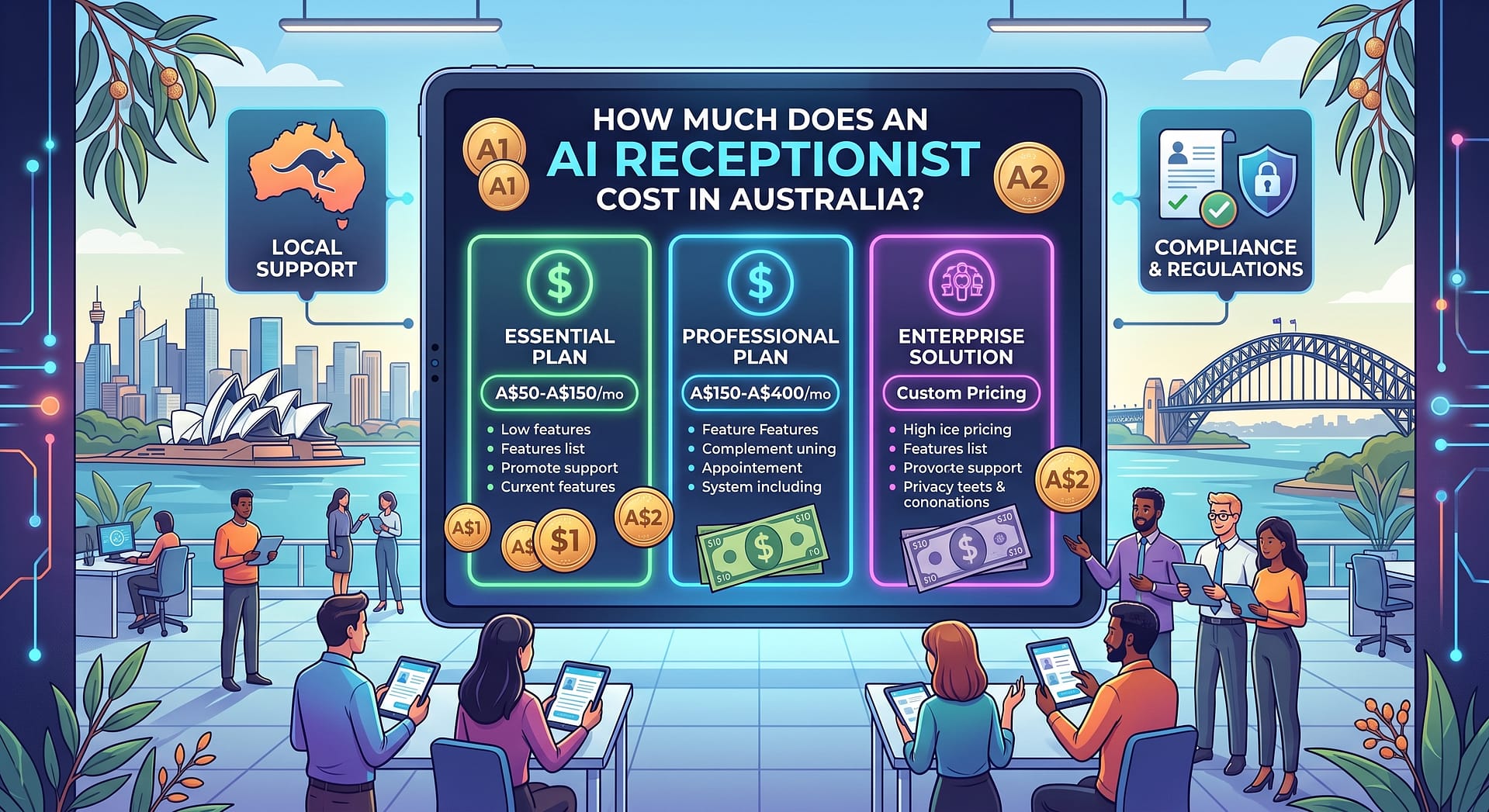 Web design blog guide: how much an AI receptionist costs in Australia
