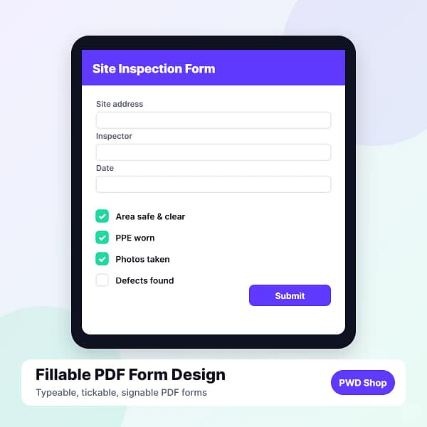 Fillable PDF Forms